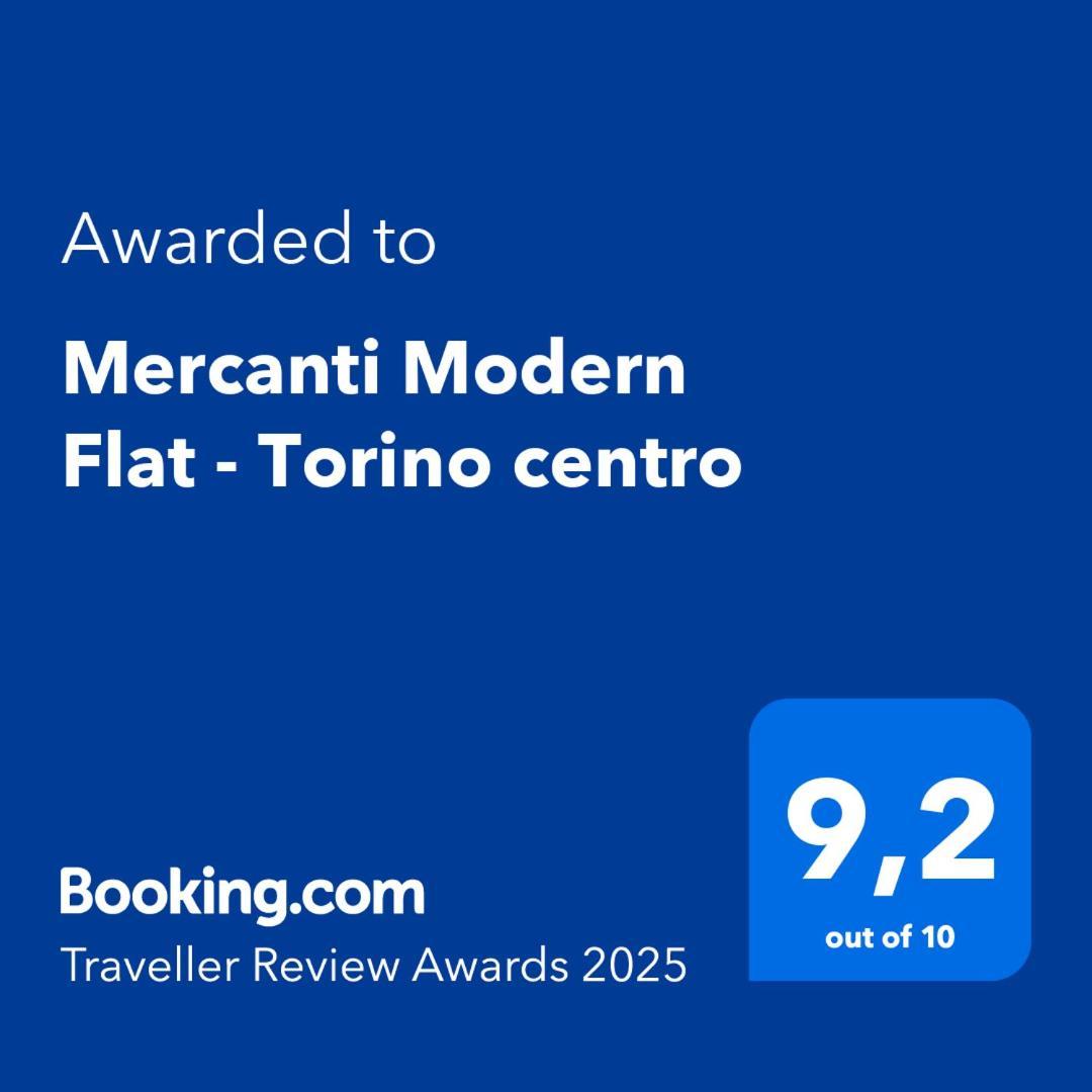 Mercanti Modern Flat - Balcony - Torino Centro Exterior foto